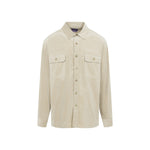 Beige Relaxed Corduroy Shirt 1