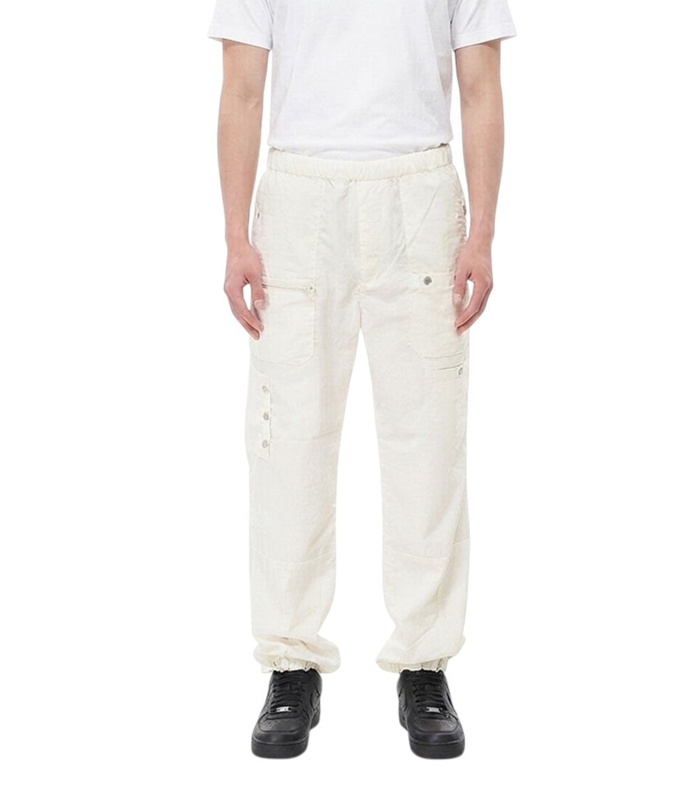 White Relaxed Cargo Pants 1