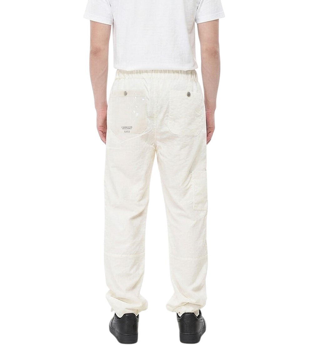 White Relaxed Cargo Pants 2