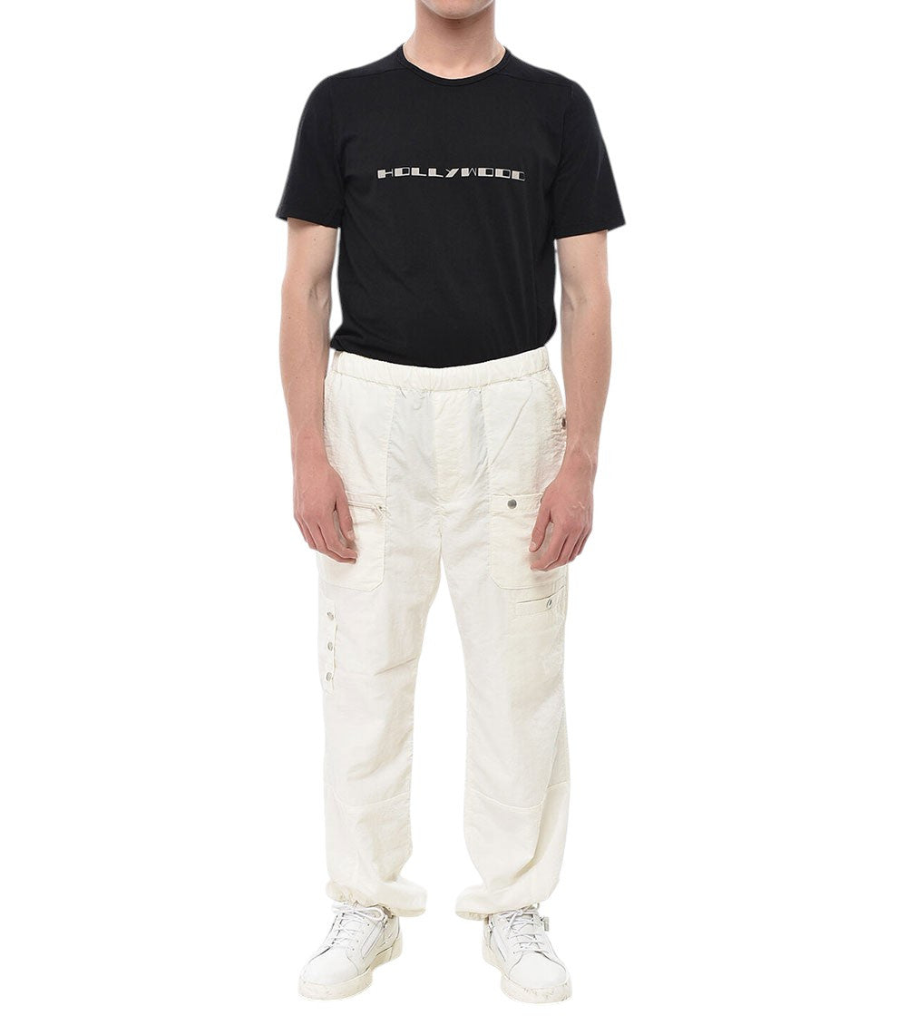 White Relaxed Cargo Pants 3