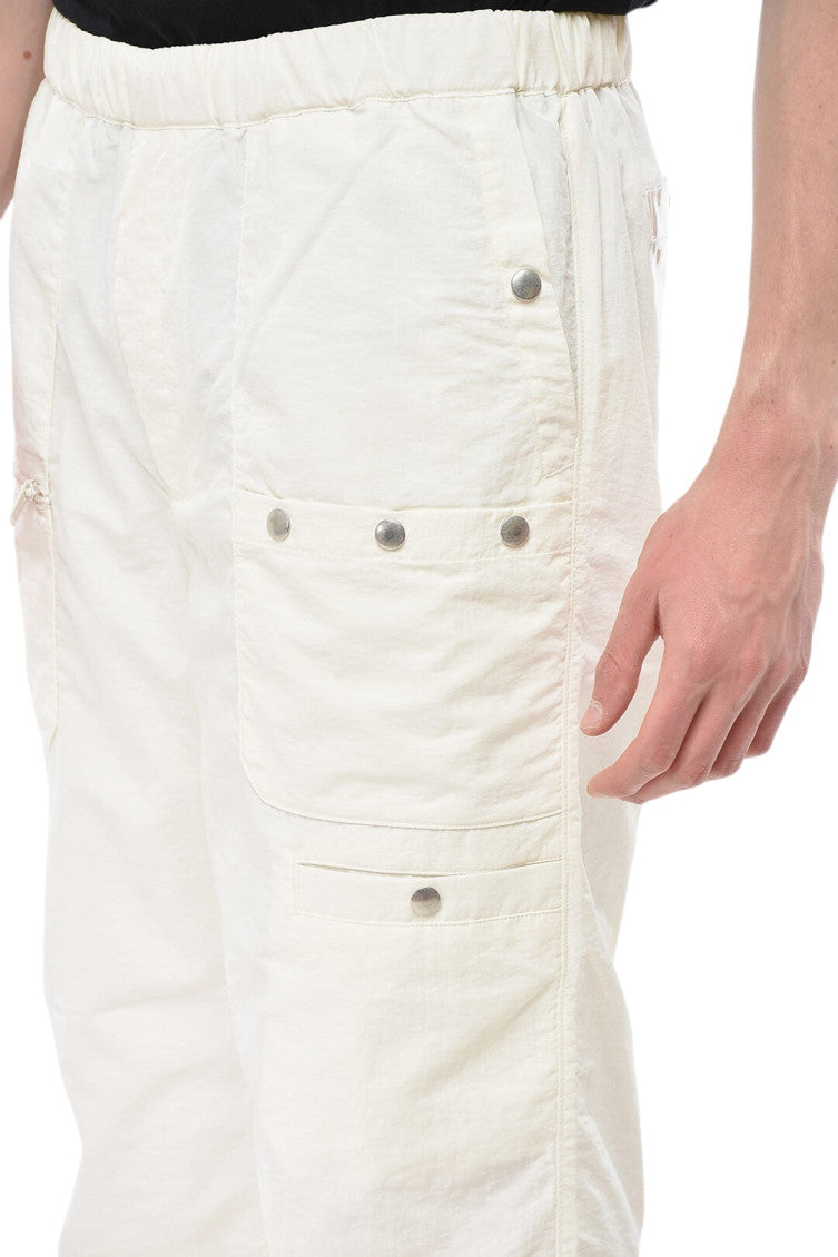 White Relaxed Cargo Pants 4