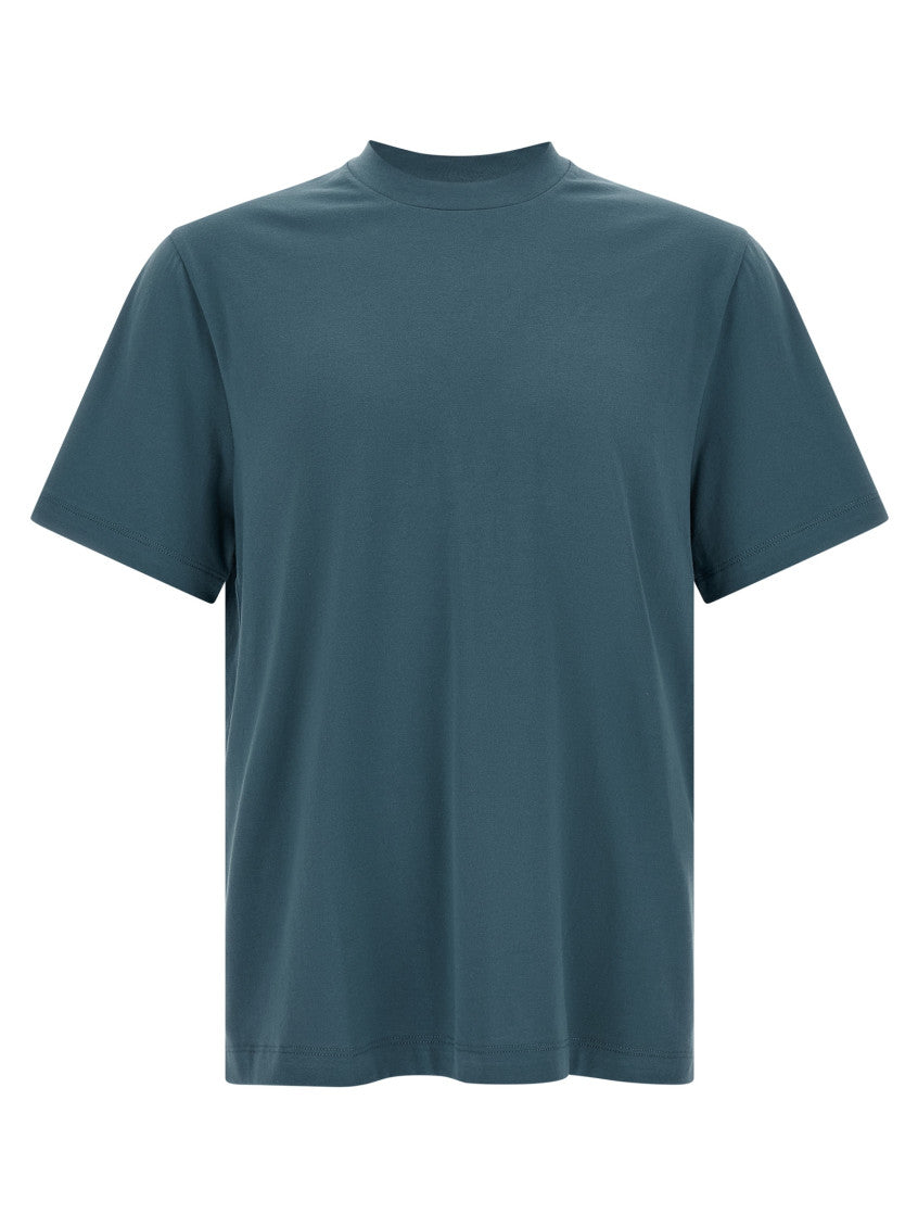 Blue Solid Crew Neck T-Shirt 1