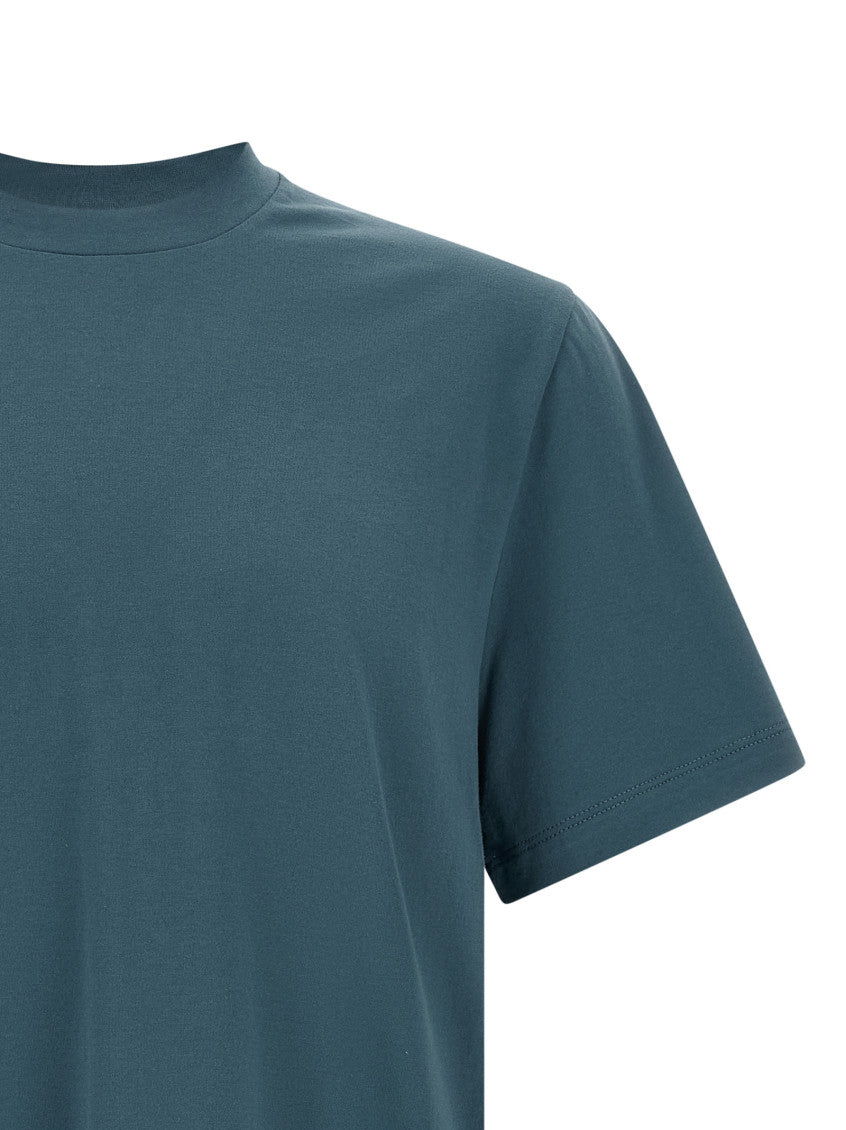 Blue Solid Crew Neck T-Shirt 3