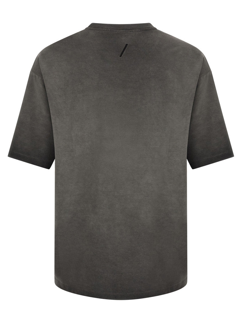 Grey Solid Crew Neck T-Shirt 2