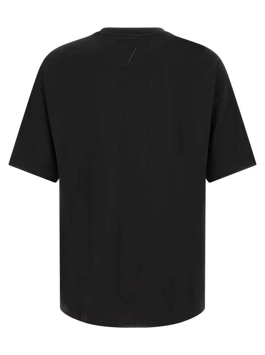 Black Solid Crew Neck T-Shirt 2