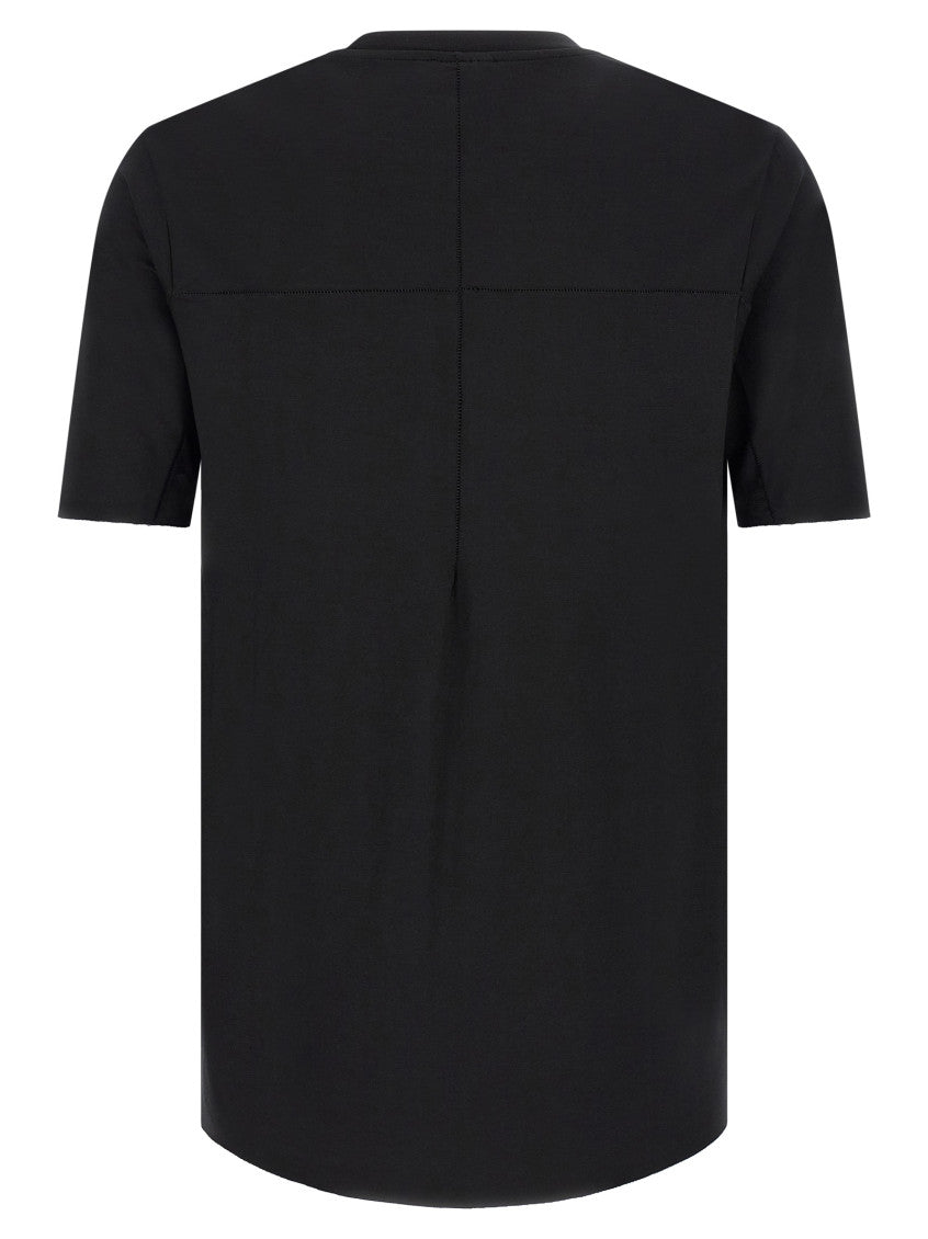 Black Solid Crew Neck T-Shirt 2