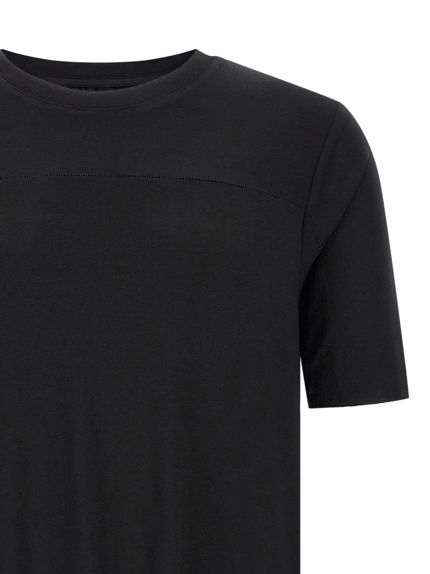 Black Solid Crew Neck T-Shirt 3