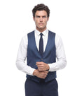 Blue Textured Waistcoat 1