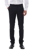 Dark Navy Flat Front Pants 1
