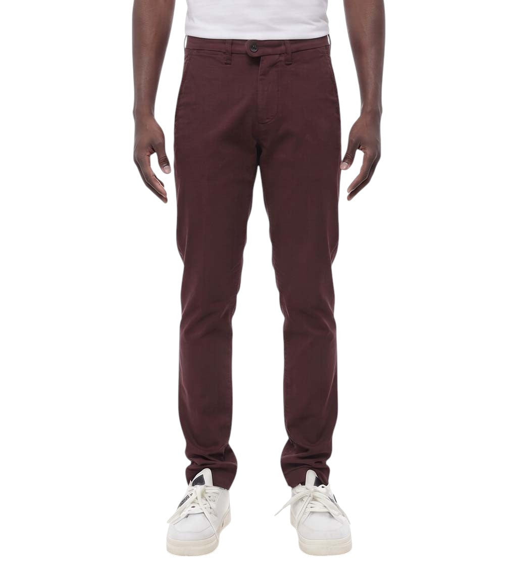 Maroon Flat Front Pants 1