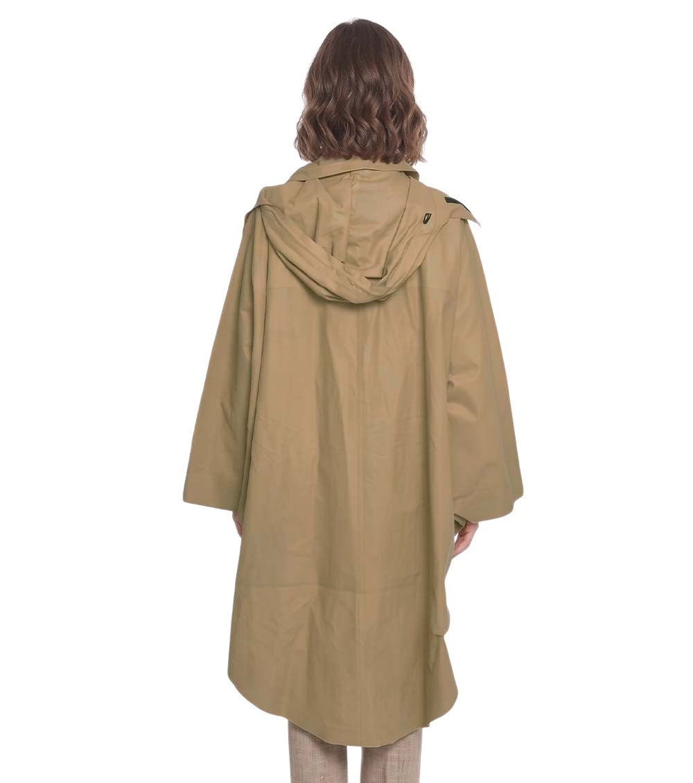 Beige Solid Hood Jacket 2