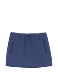 Blue Solid Mini Skirt 1