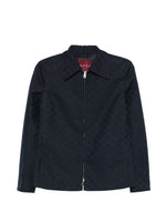 Blue Logo Shirt Collar Blazer 1