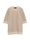 Beige Logo Crew Neck Sweater 1