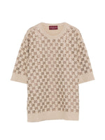 Beige Logo Crew Neck Sweater 1