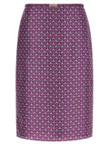 Purple Printed Midi Skirt 1