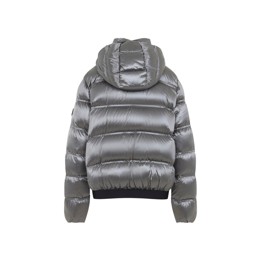 Grey Quilted Hood Jacket 2