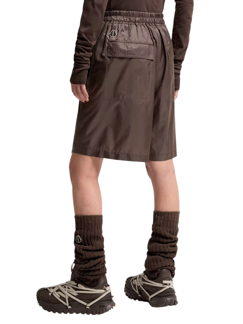 Brown Solid Shorts 2