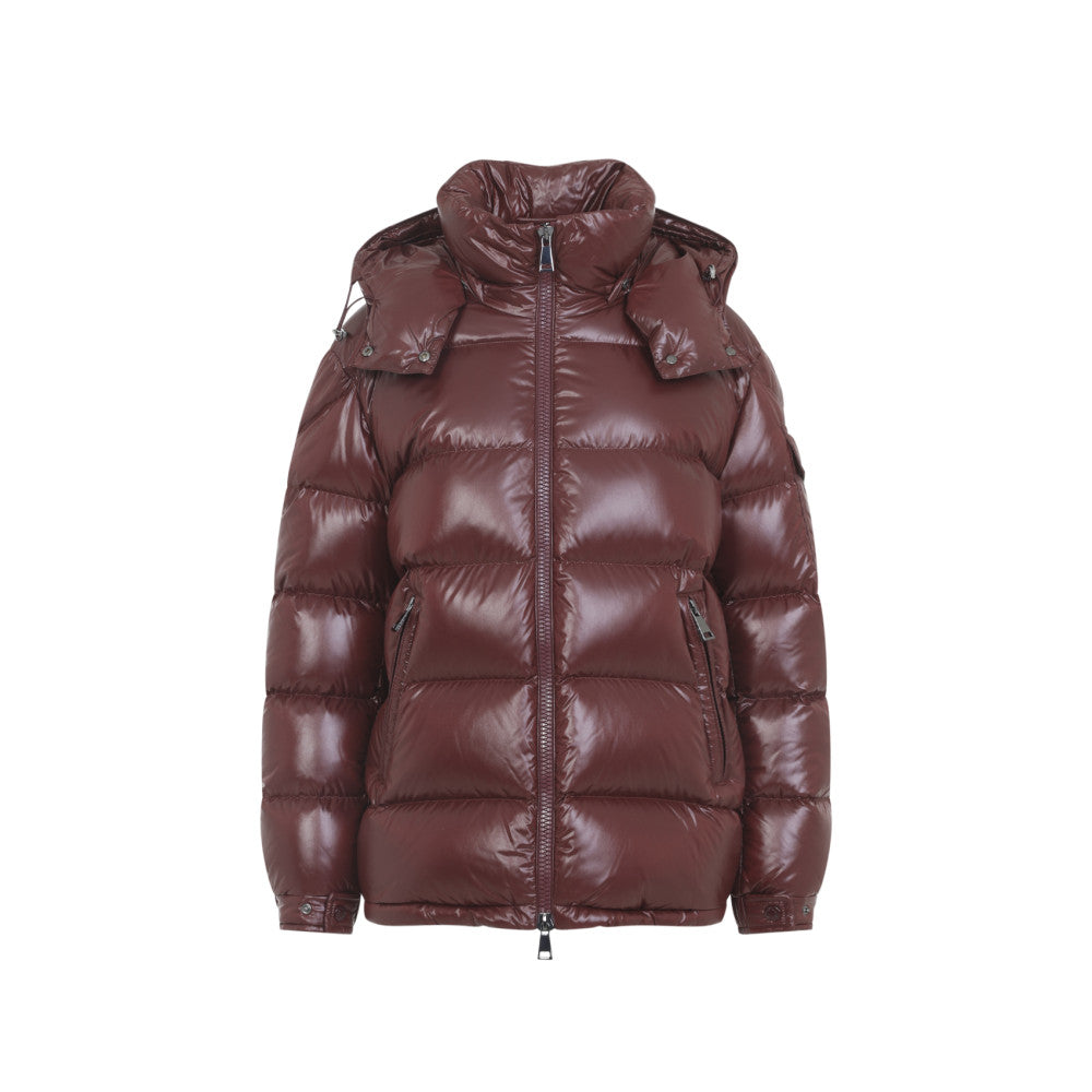Dark Brown Quilted Hood Jacket 1