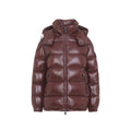 Dark Brown Quilted Hood Jacket 1