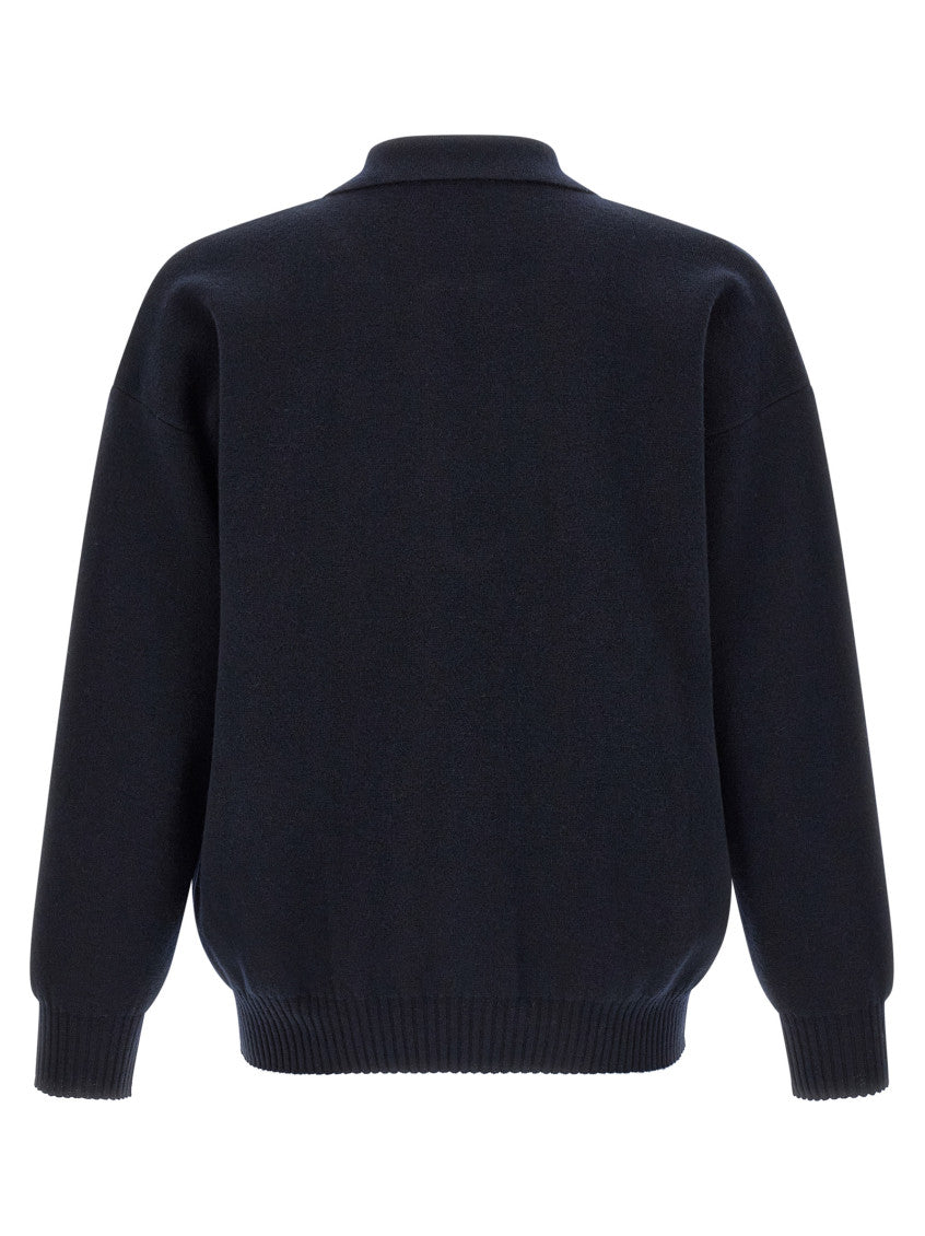 Navy Blue Half Zip Polo 2