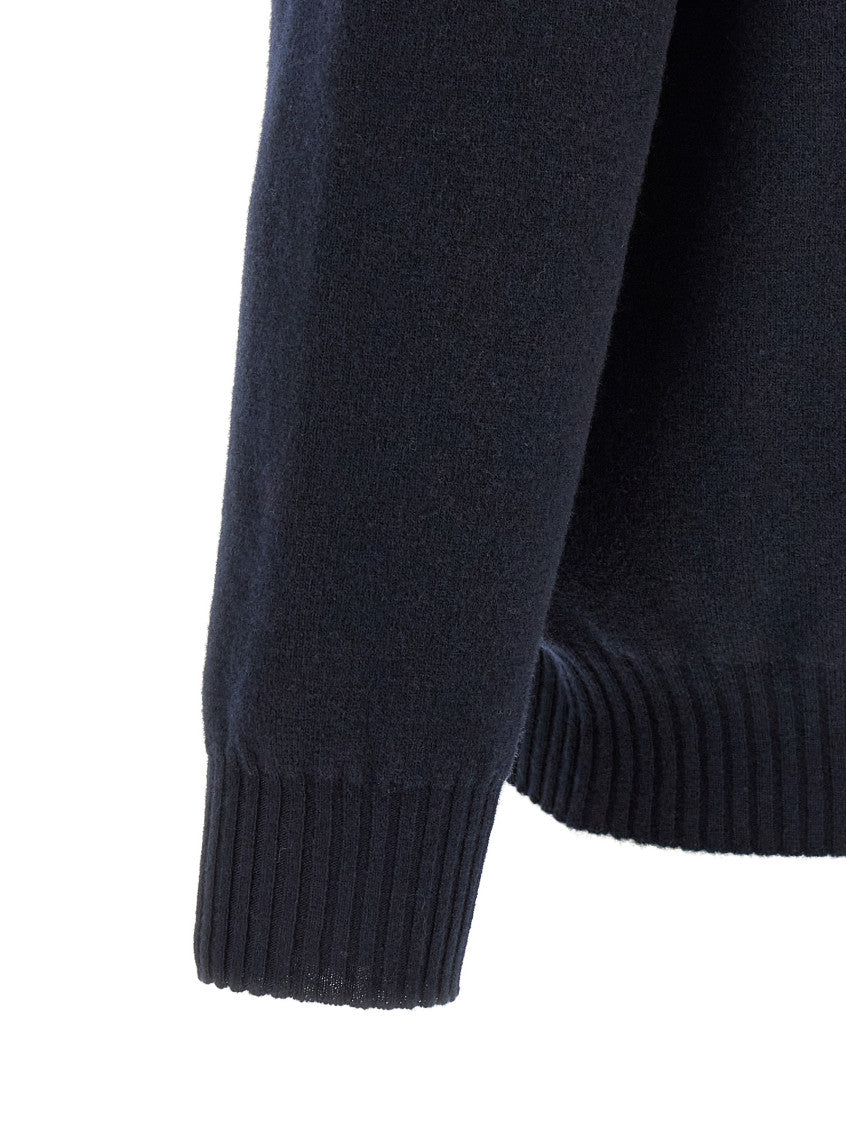 Navy Blue Half Zip Polo 4