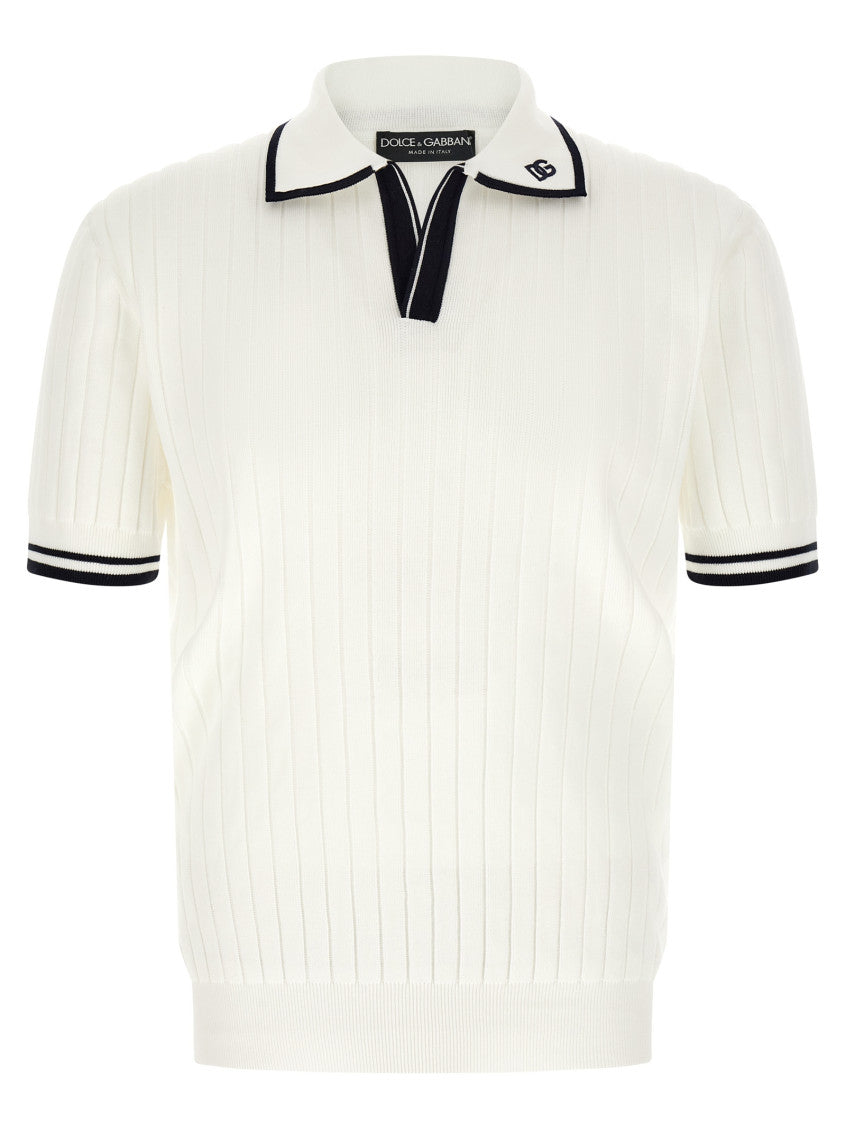 White Regular Shirt Collar Polo 1