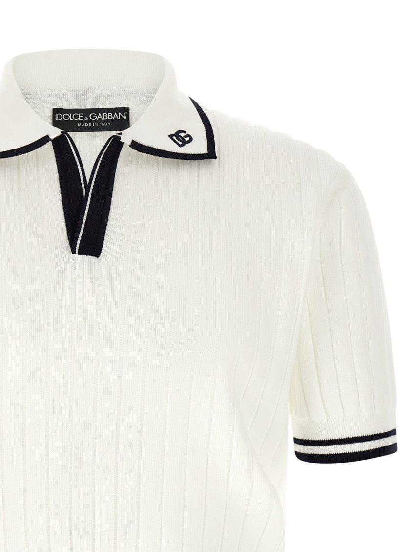 White Regular Shirt Collar Polo 3