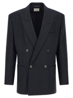 Navy Blue Stripes Blazer 1