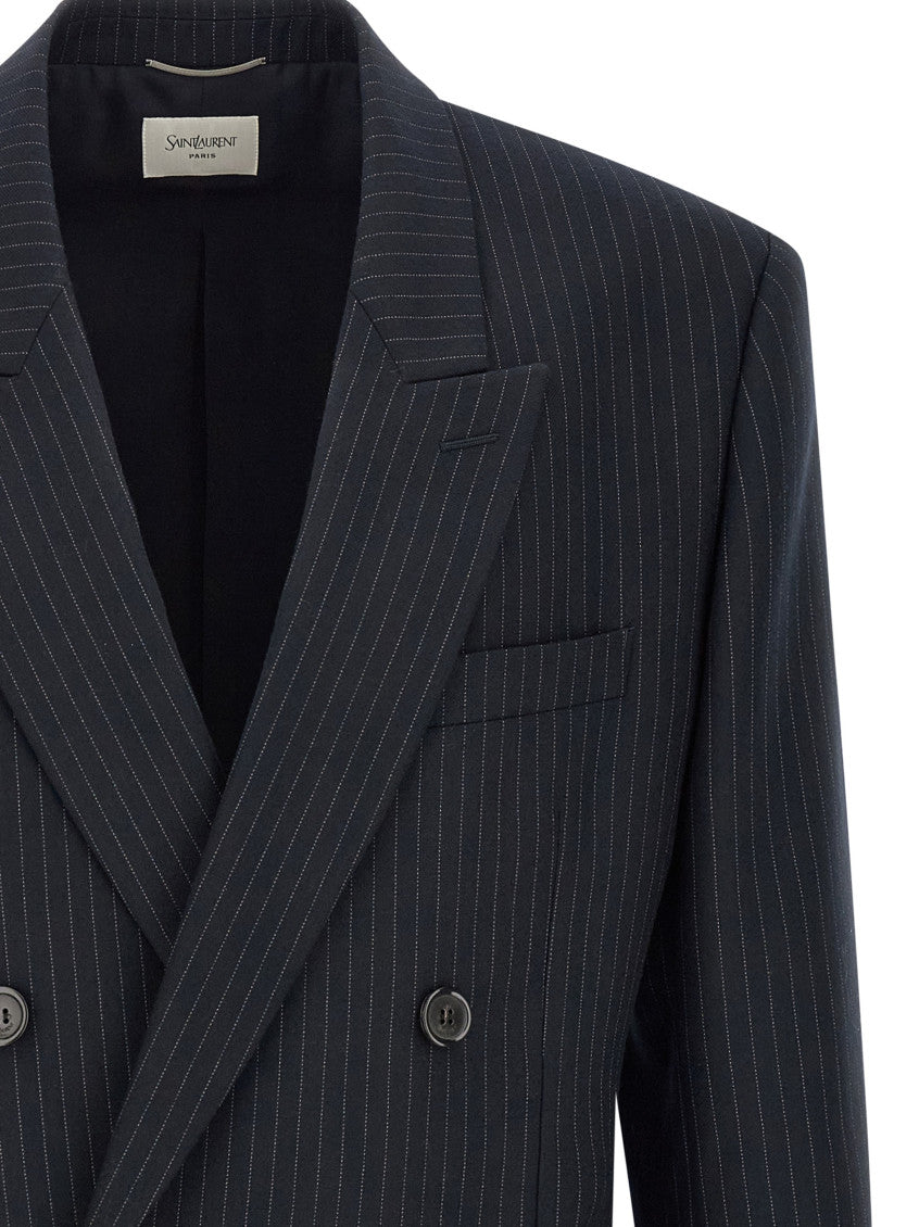 Navy Blue Stripes Blazer 3