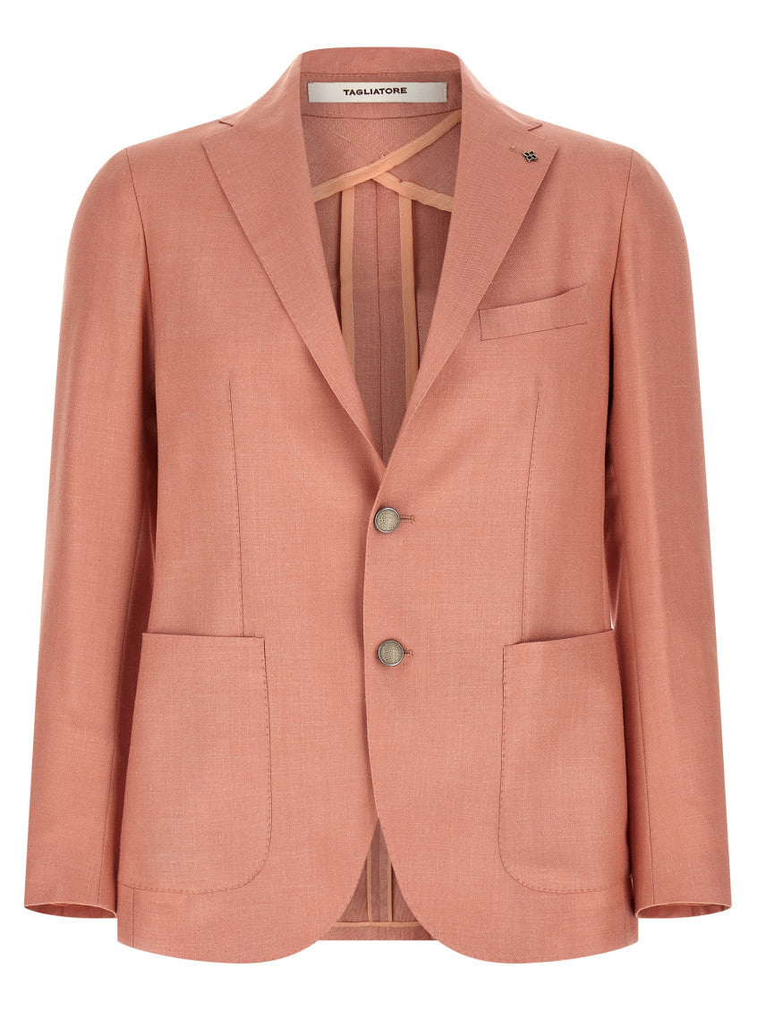 Pink Notched Lapel Blazer 1