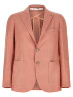Pink Notched Lapel Blazer 1