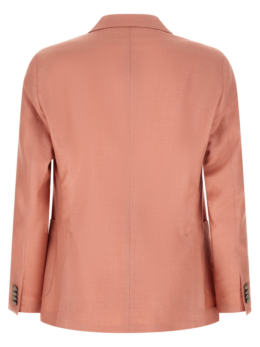 Pink Notched Lapel Blazer 2
