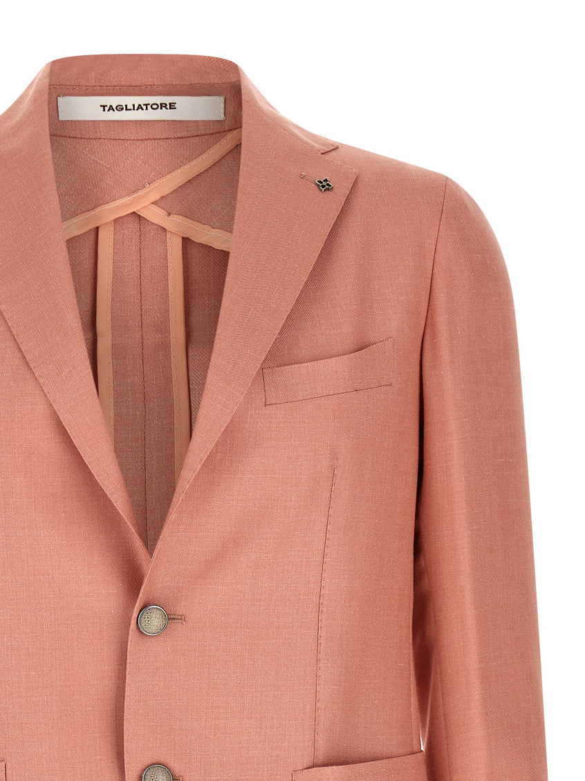 Pink Notched Lapel Blazer 3
