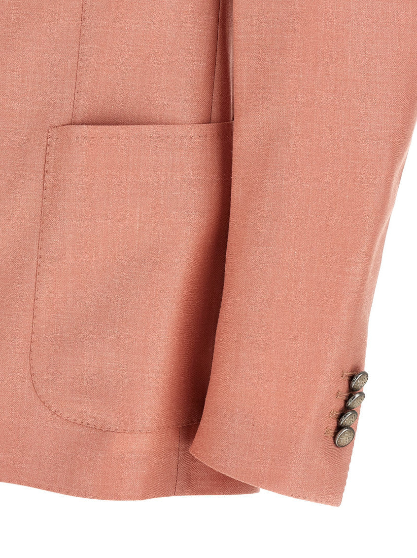 Pink Notched Lapel Blazer 4