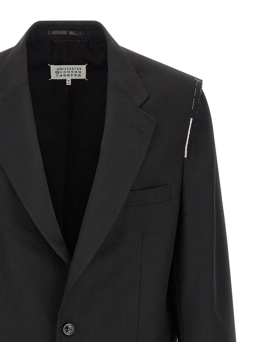 Black Notched Lapel Blazer 3