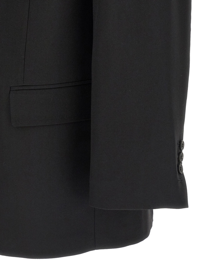 Black Notched Lapel Blazer 4