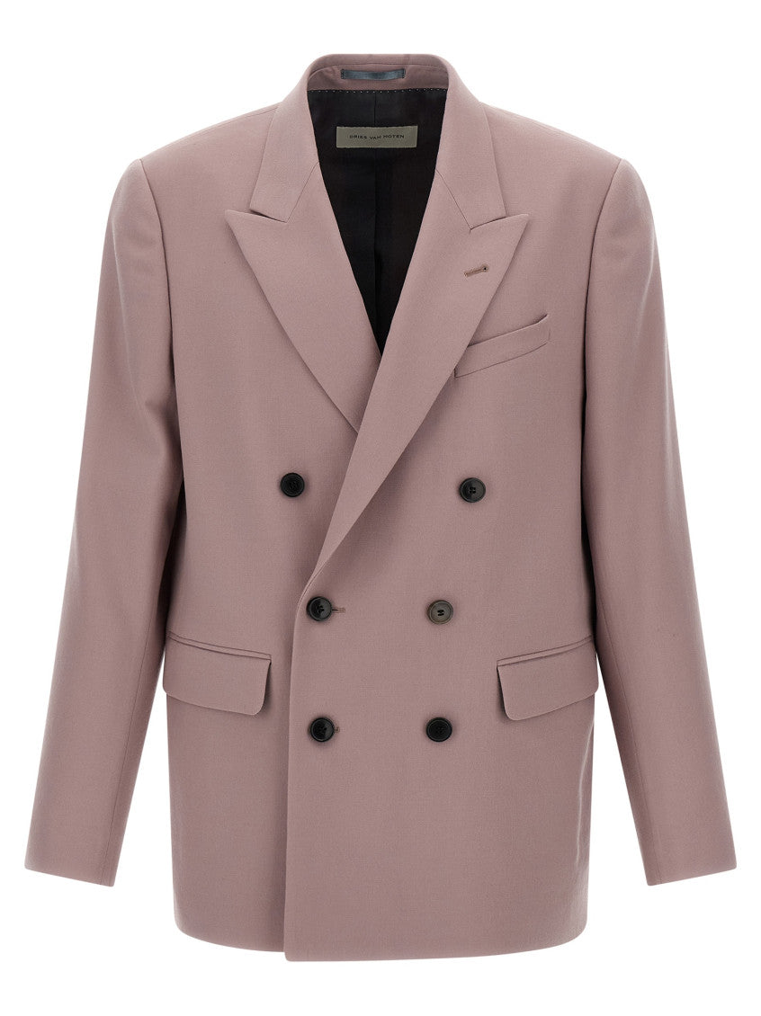 Purple Peaked Lapel Blazer 1