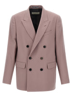 Purple Peaked Lapel Blazer 1