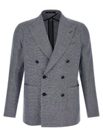 Blue Peaked Lapel Blazer 1