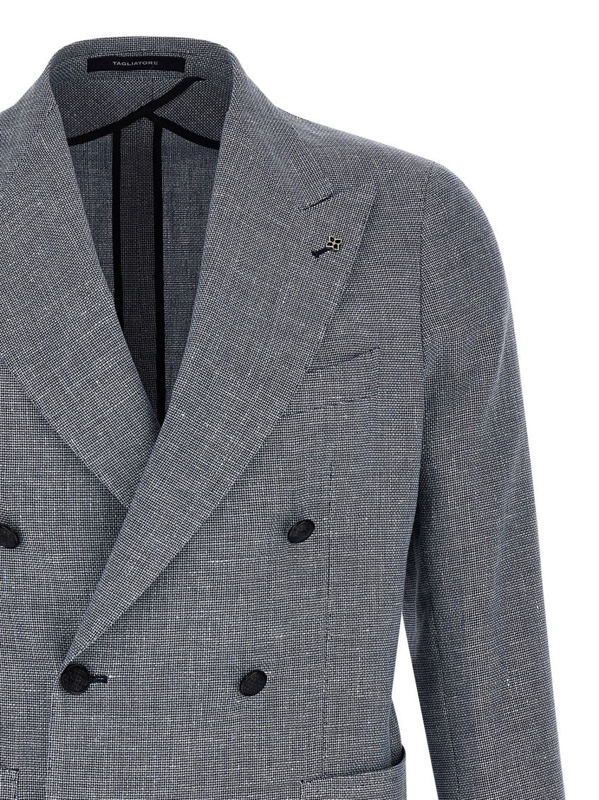 Blue Peaked Lapel Blazer 3