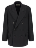 Black Peaked Lapel Blazer 1