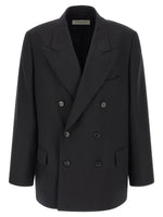 Black Peaked Lapel Blazer 1