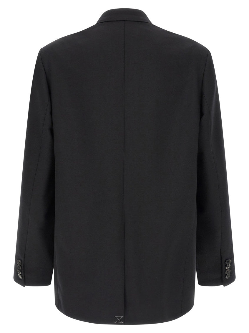 Black Peaked Lapel Blazer 2