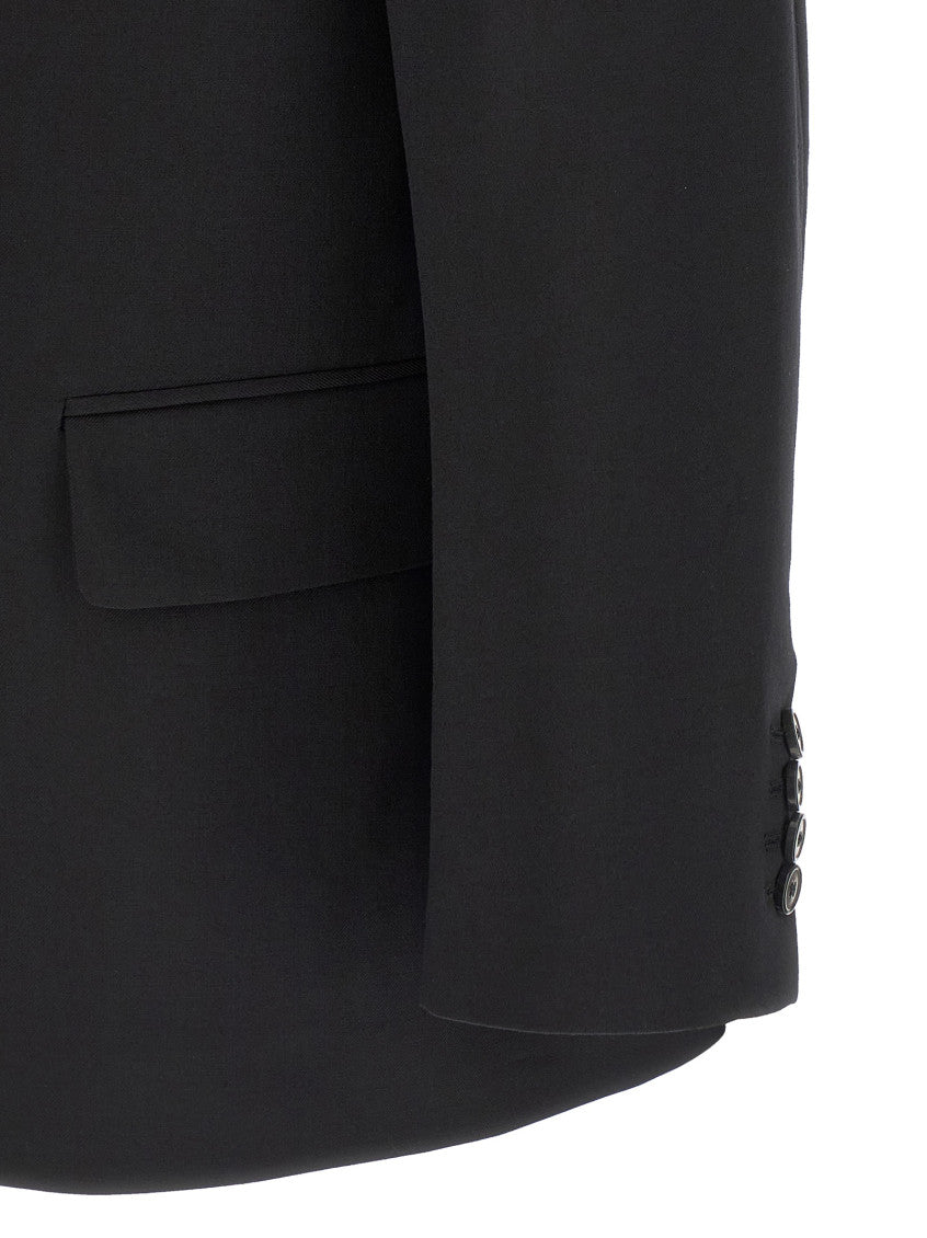 Black Peaked Lapel Blazer 4