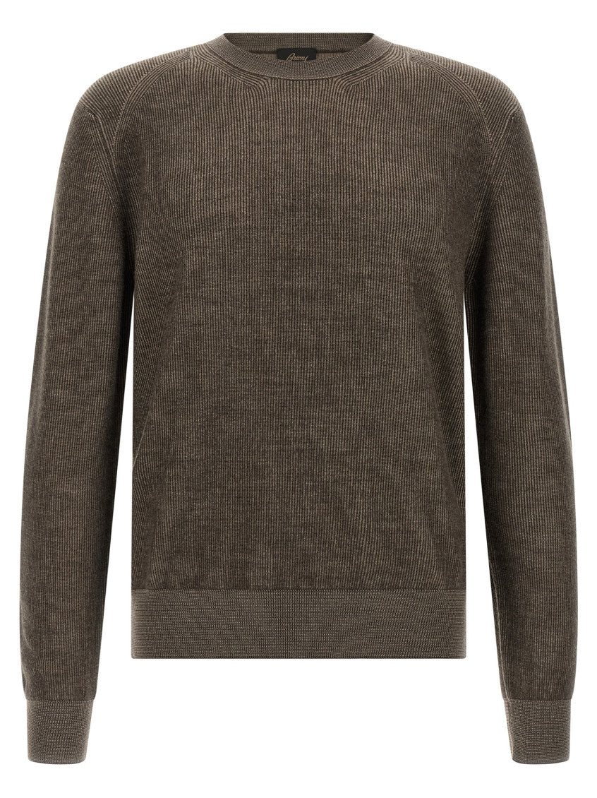 Brown Regular Crew Neck Sweater 1