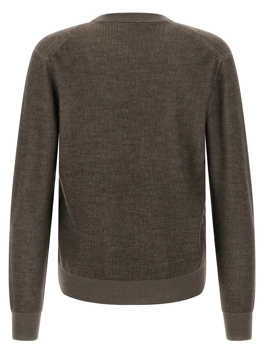 Brown Regular Crew Neck Sweater 2