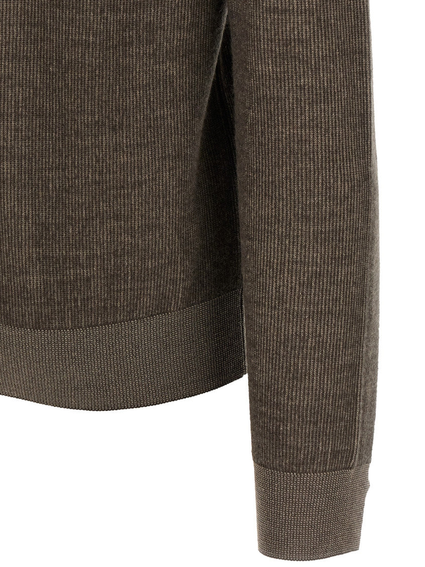 Brown Regular Crew Neck Sweater 4