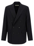 Black Peaked Lapel Blazer 1