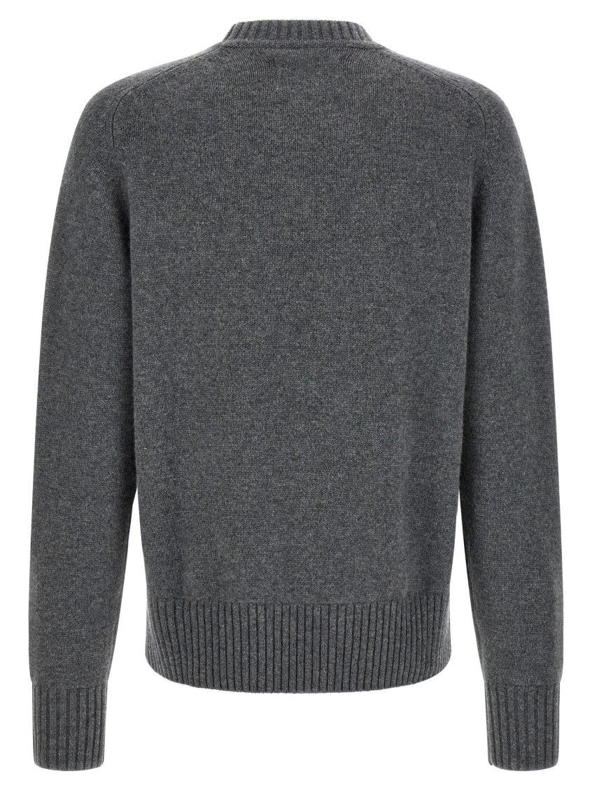 Grey Regular Crew Neck Sweater 2